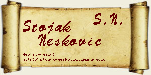Stojak Nešković vizit kartica